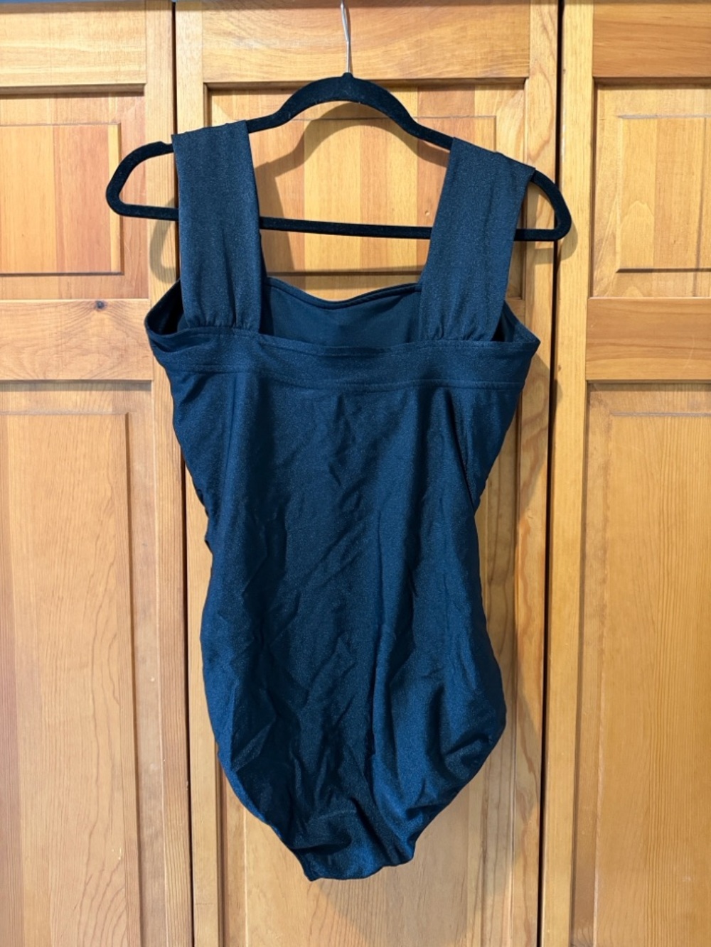 Albion Shiny Off Shoulder One Piece Black Ruched Swimsuit - Picture 3 of 5